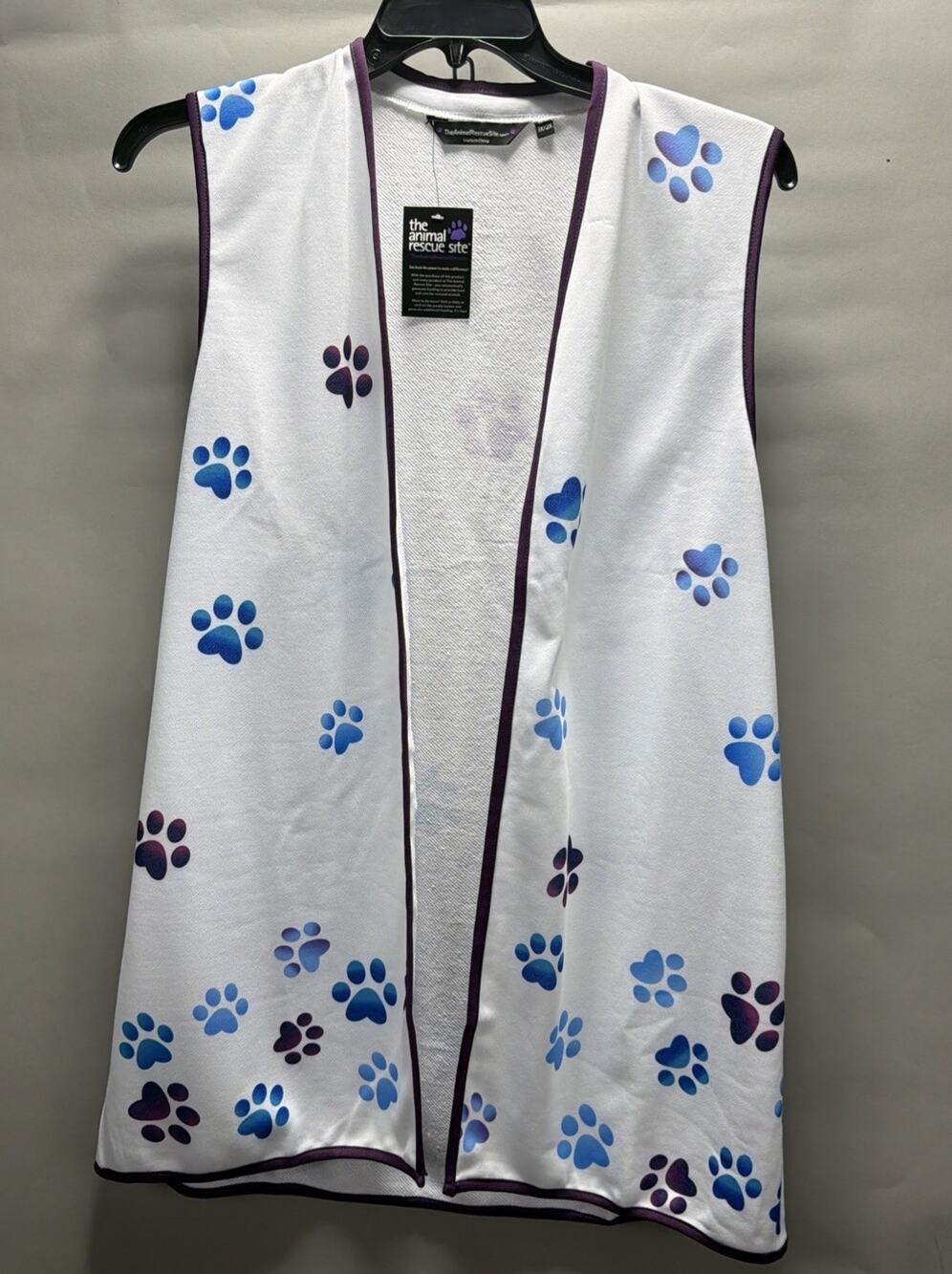 The Animal Rescue Site Paw Print Thick Knit Vest size 1X / 2X NWT